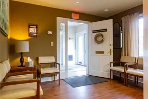 The waiting area at Hingham Dental Associates.